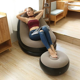 SOFA INFLABLE + REPOSA PIES